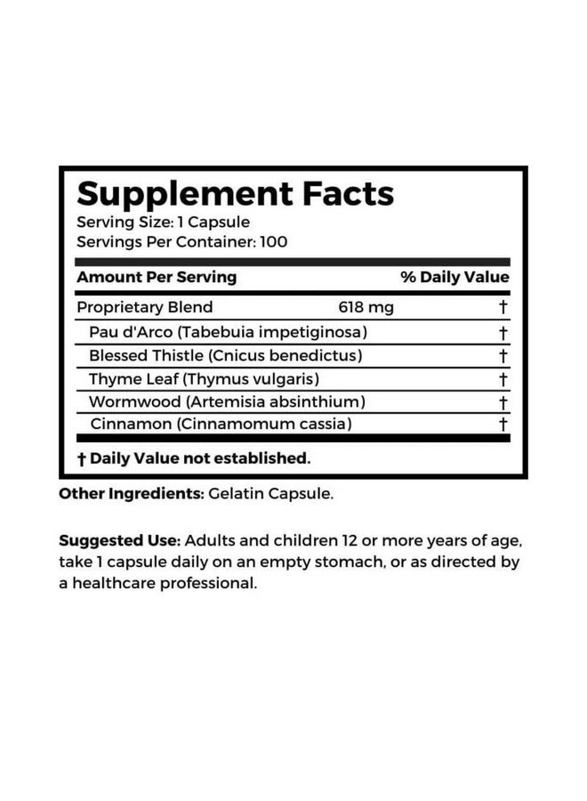 Dr Clark Store Bug Buster Anti-Candida Formula - 620mg, 100 Capsules, Supports Candida Detox & Digestive Health - Image 2