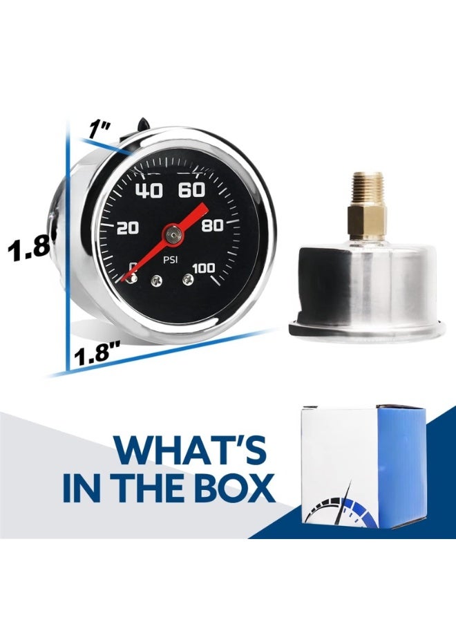 Fuel Level Gauge, Pointer Type Universal Fuel Gauge, Replacement Gauge Indicator for Ships, Cars, Yachts, Motorcycles (Black) - Image 2