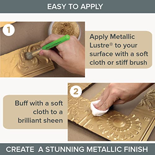 DecoArt ديكو آرت، شمع لامع معدني فضي، 1 أونصة، شرارة، 1 أونصة سائلة - Image 5