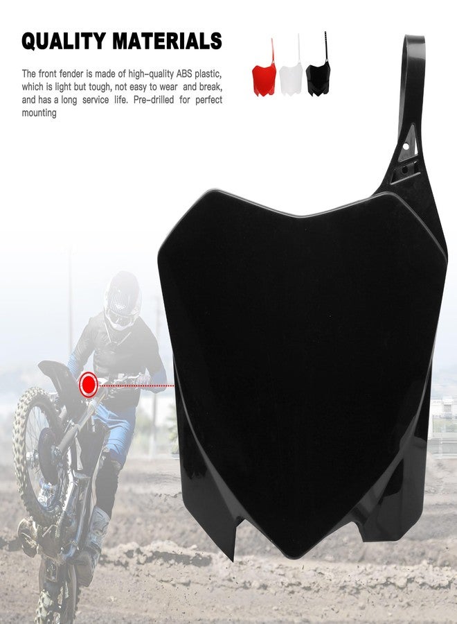 ABCERRSI لوحة أرقام دراجة نارية ABCERRSI، غطاء رقم أمامي بلاستيكي للدراجات الترابية CRF250R 10-13 CRF450R 09-12 سباقات الطرق الوعرة موتوكروس ATV (أسود) - Image 4