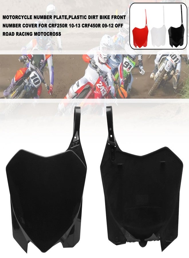ABCERRSI لوحة أرقام دراجة نارية ABCERRSI، غطاء رقم أمامي بلاستيكي للدراجات الترابية CRF250R 10-13 CRF450R 09-12 سباقات الطرق الوعرة موتوكروس ATV (أسود) - Image 5