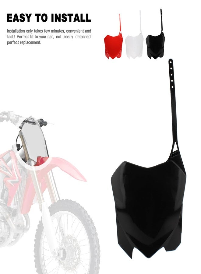 ABCERRSI لوحة أرقام دراجة نارية ABCERRSI، غطاء رقم أمامي بلاستيكي للدراجات الترابية CRF250R 10-13 CRF450R 09-12 سباقات الطرق الوعرة موتوكروس ATV (أسود) - Image 3