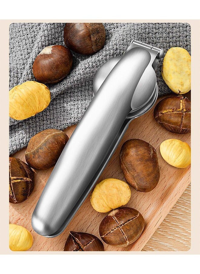 Generic 1 Pcs Stainless Steel Chestnut Clip Peeler Nut Cracker Pecan Walnut Plier Opener 304 Stainless Steel Kitchen Tools Cutter,Nut Cracker Sheller Walnut Pliers  - Image 1