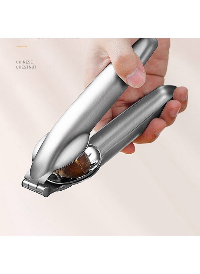 Generic 1 Pcs Stainless Steel Chestnut Clip Peeler Nut Cracker Pecan Walnut Plier Opener 304 Stainless Steel Kitchen Tools Cutter,Nut Cracker Sheller Walnut Pliers  - Image 3
