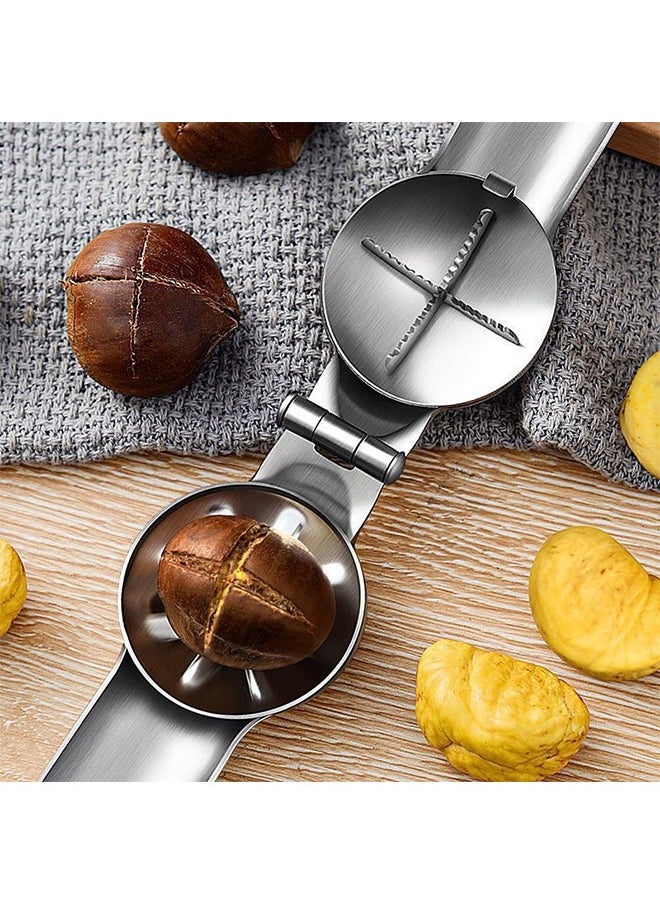Generic 1 Pcs Stainless Steel Chestnut Clip Peeler Nut Cracker Pecan Walnut Plier Opener 304 Stainless Steel Kitchen Tools Cutter,Nut Cracker Sheller Walnut Pliers  - Image 4
