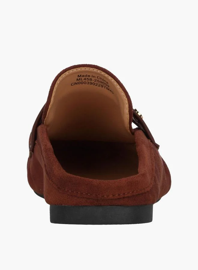 Celeste BROWN Women Textured Mules for Women | Best Price UAE