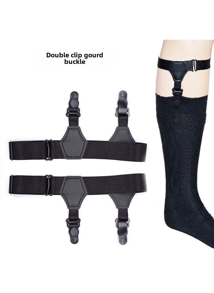 Generic Slimming Knee-High JK Socks for WomenSingle black double clip gourd buckle Single black double clip gourd buckle 
