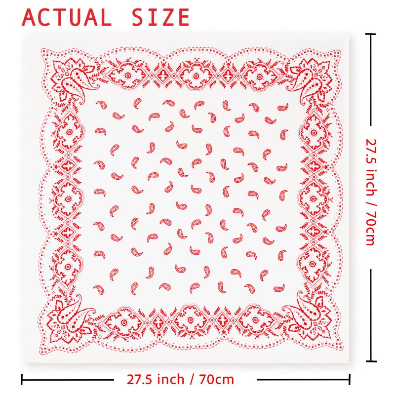 Wuliim 27.5â€ White Satin Scarf with Red Houndstooth Prints - Super Soft & Lightweight Silky Head Bandanas, Versatile Fashion Scarf for Women Hair Wrap Handbags - Image 2