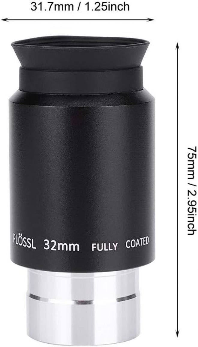 Pilipane Plossl Telescope Eyepiece 32mm Premium Multi Coated 1.25 Inch Astronomy Lens with Wide 52 Degree Field of View for Stargazing Moon Planets Observation Black Aluminum Alloy - Image 5