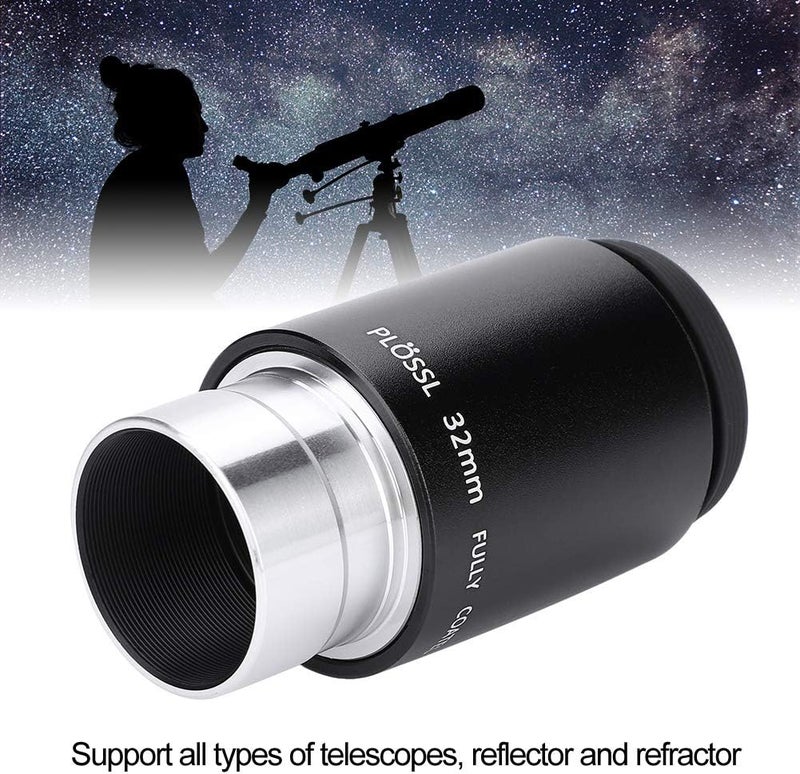 Pilipane Plossl Telescope Eyepiece 32mm Premium Multi Coated 1.25 Inch Astronomy Lens with Wide 52 Degree Field of View for Stargazing Moon Planets Observation Black Aluminum Alloy - Image 3