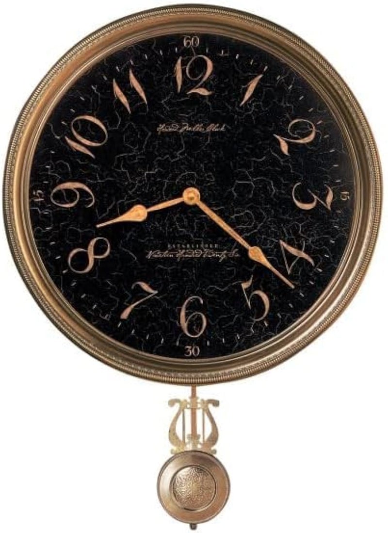 Howard Miller ساعة حائط هوارد ميلر دوفر II 549666 دائرية عتيقة مع حركة كوارتز