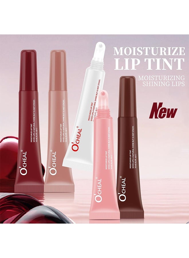 OCHEAL Moisturize Lip Tint，Hydrating Tinted Lip Balm, Natural Glossy Sheer Lip Stain, Lightweight, Plumping, Non Sticky, Long-Lasting, Anti-Wrinkle Lip Butter #02 Lightbrown - Image 3