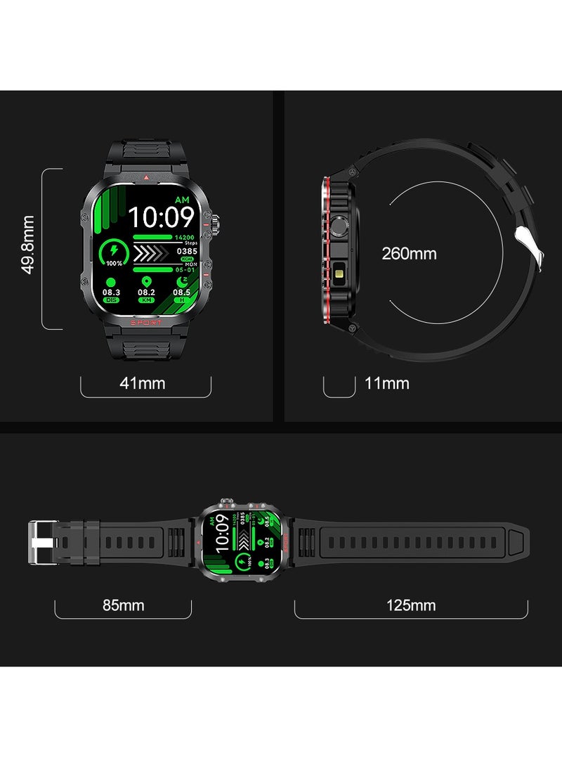 Smart Watch for man,Fitness Tracker Waterproof Black  - Image 2