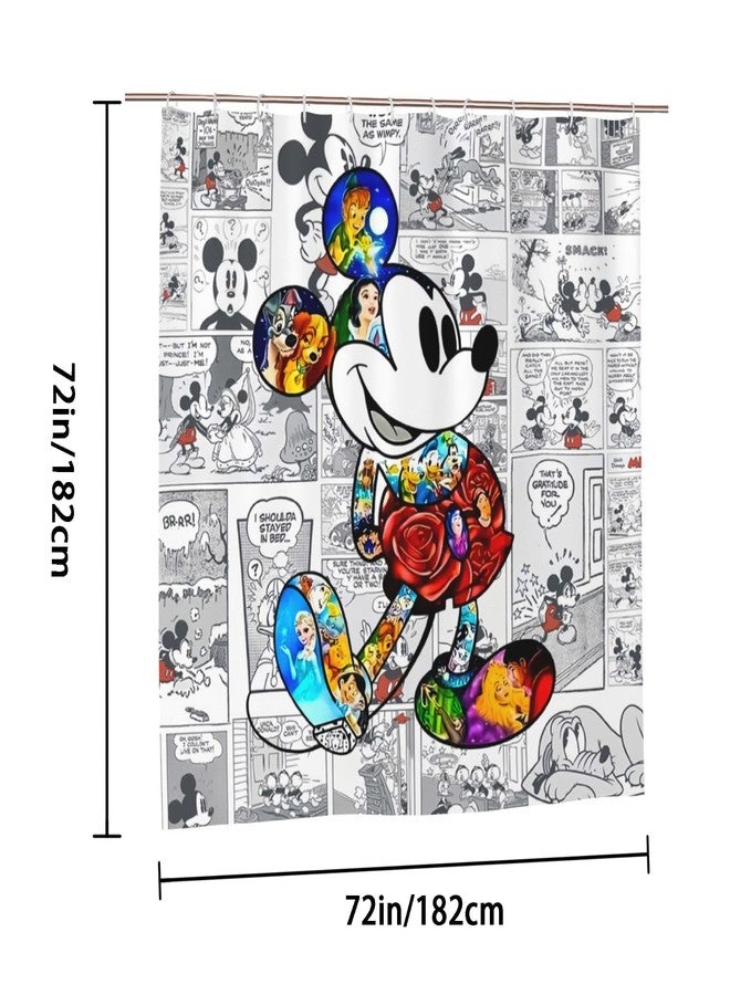 STONEGLOW Anime Bathroom Shower Curtain 72" x 72", Cute Shower Curtain with Hooks, Bath Decoration Accessories Home Decor - Image 4