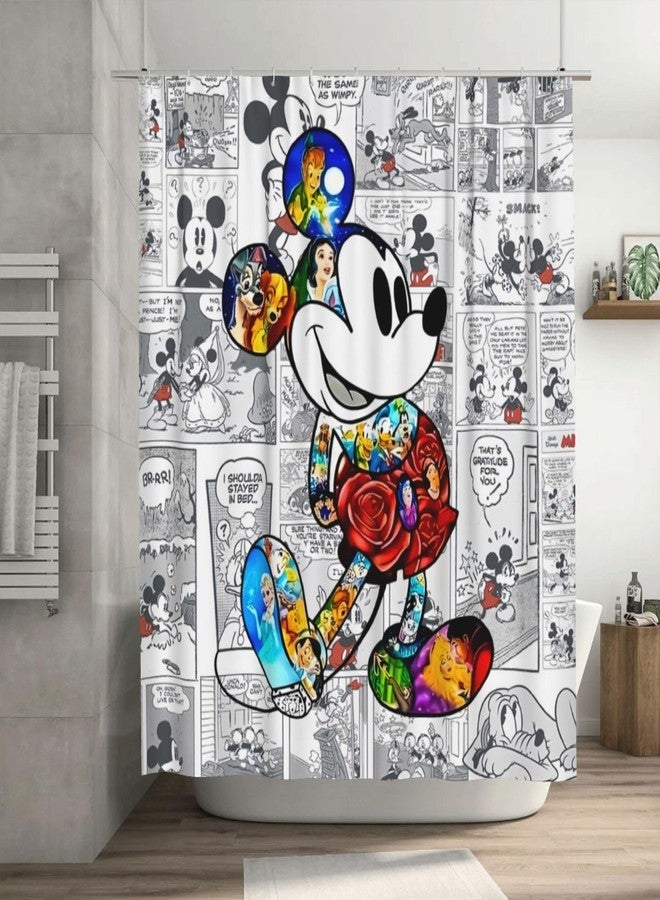 STONEGLOW Anime Bathroom Shower Curtain 72" x 72", Cute Shower Curtain with Hooks, Bath Decoration Accessories Home Decor - Image 2
