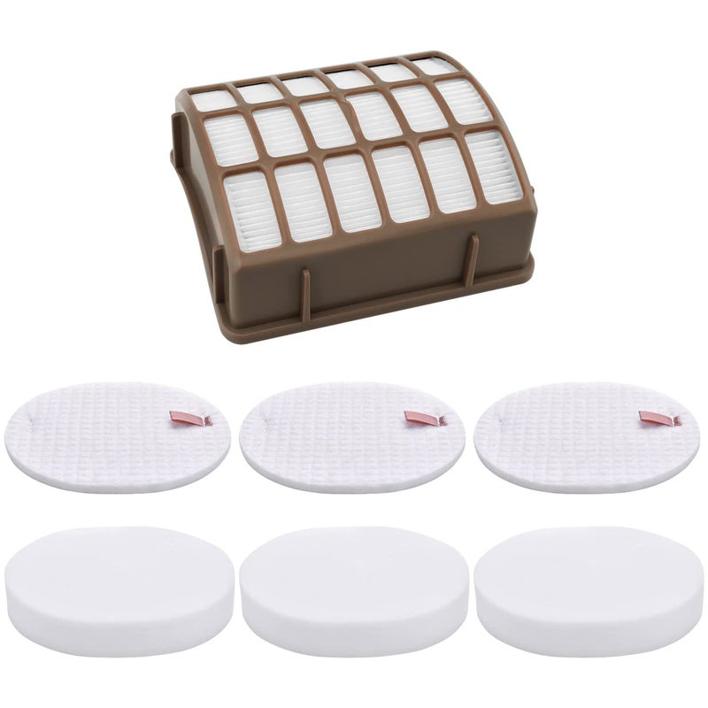 Artraise for Shark Navigator DXL Vacuum Filter Replacement NV60 NV70 NV80 NV130 NV141 UV420  Rotator Professional Xl Capacity NV90 NV95  XFF80 XHF80 1 HEPA  3 Foam  3 Felt Filters