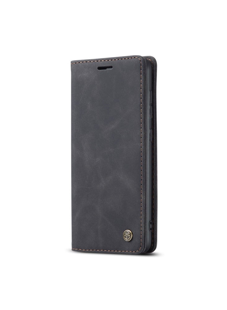 CaseMe CaseMe Samsung Galaxy A51 Case Wallet, for Samsung Galaxy A51 Wallet Case Book Folding Flip Folio Case with Magnetic Kickstand Card Slots Protective Cover - Black  - Image 1