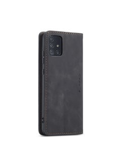 CaseMe CaseMe Samsung Galaxy A51 Case Wallet, for Samsung Galaxy A51 Wallet Case Book Folding Flip Folio Case with Magnetic Kickstand Card Slots Protective Cover - Black  - Image 2
