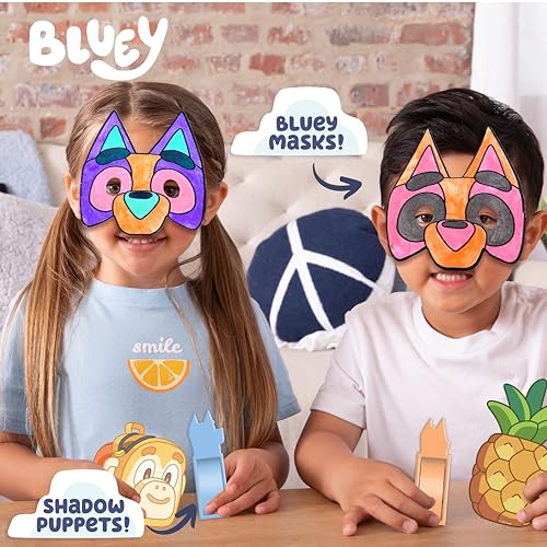 Horizon Group USA Bluey Imagination Case, 15 Games & Activities, Travel-Friendly Bluey Playset With Markers, Crayons, Balloons, Puppets & Games for 3 Year Olds, Fun Bluey Toys & Toddler Games, Bluey Party Decorations - Image 3