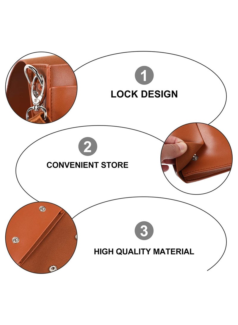 SYOSI SYOSI Hairdressing Tools Pouch, Hairdresser Holster Tools Pouch, Scissor Pouch Holster Leather Hair Stylist Scissor Holster with Belt for Hair Stylist Barber, Brown  - Image 4