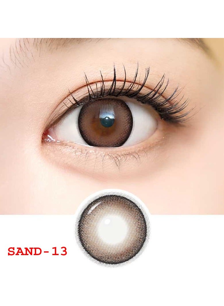 أو.بي كير عدسات لاصقة ساند ١٣ ملونة، عدسات لاصقة تجميلية للجنسين، عدسات عصرية طبيعية، عدسات ناعمة بنسبة ٤٢٪ ضد الماء - Image 1