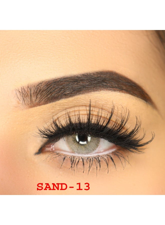 أو.بي كير عدسات لاصقة ساند ١٣ ملونة، عدسات لاصقة تجميلية للجنسين، عدسات عصرية طبيعية، عدسات ناعمة بنسبة ٤٢٪ ضد الماء - Image 3