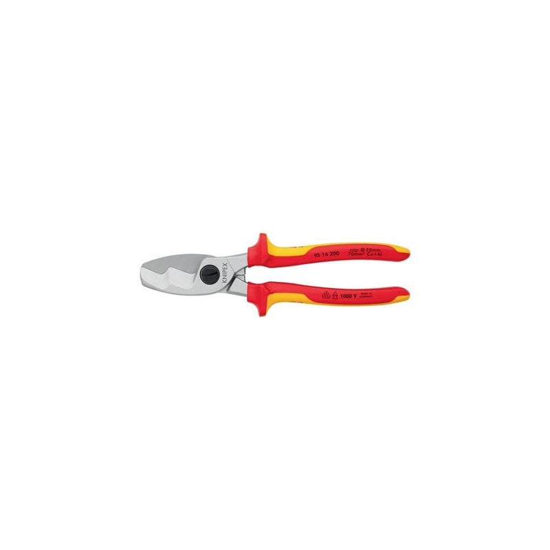 كنيبيكس مقص كابلات Knipex 95 16 200، طول 7.87 بوصة، مُختَبَر من قِبَل VDE - Image 5