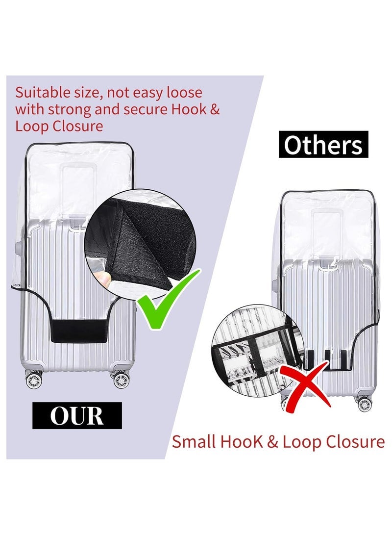 URbazaar NNEWVANTE Clear PVC Suitcase Cover Protectors 28 Inch Luggage Cover Protectors for Wheeled Suitcase，Waterproof Dustproof and Anti-Scratch(28'') - Image 3
