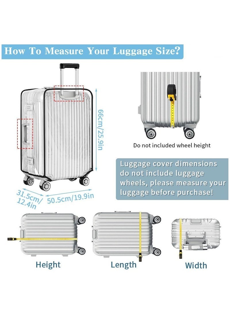 URbazaar NNEWVANTE Clear PVC Suitcase Cover Protectors 28 Inch Luggage Cover Protectors for Wheeled Suitcase，Waterproof Dustproof and Anti-Scratch(28'') - Image 5