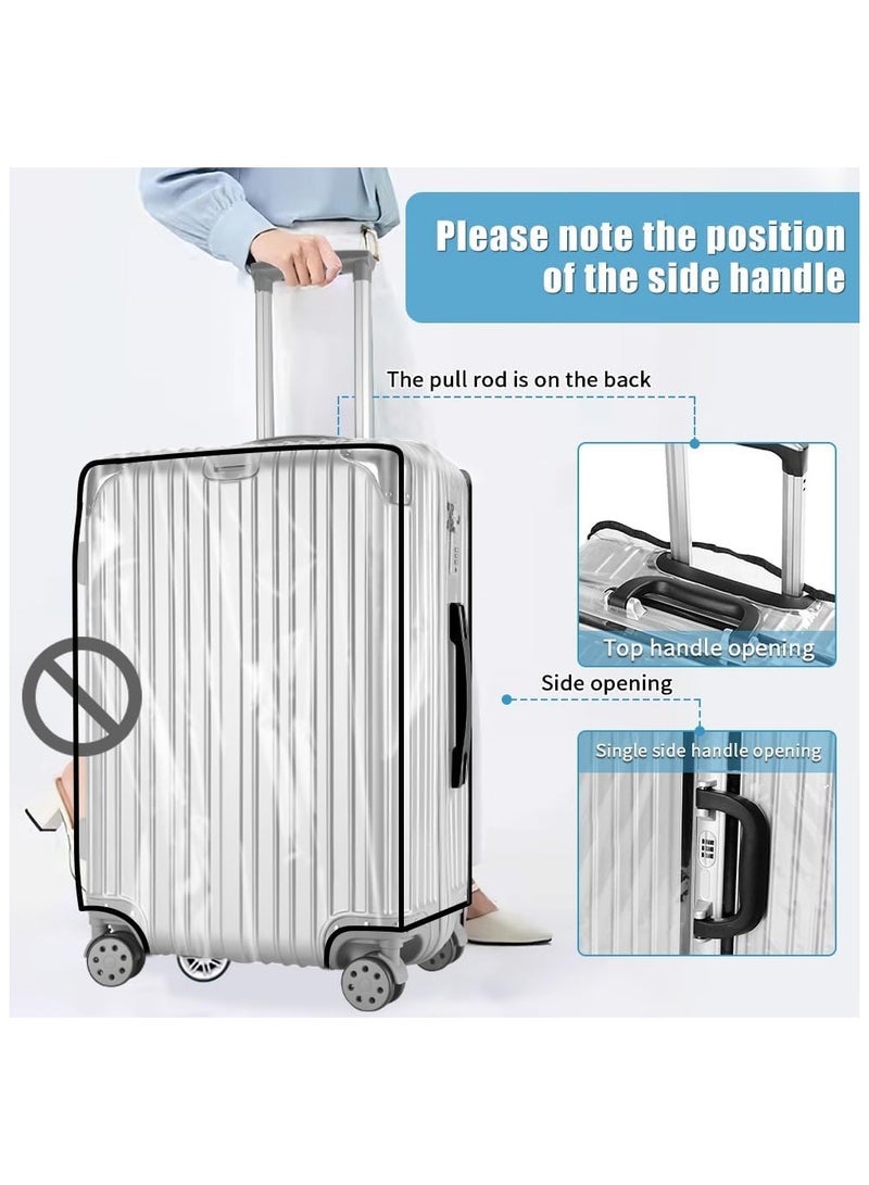 URbazaar NNEWVANTE Clear PVC Suitcase Cover Protectors 28 Inch Luggage Cover Protectors for Wheeled Suitcase，Waterproof Dustproof and Anti-Scratch(28'') - Image 2