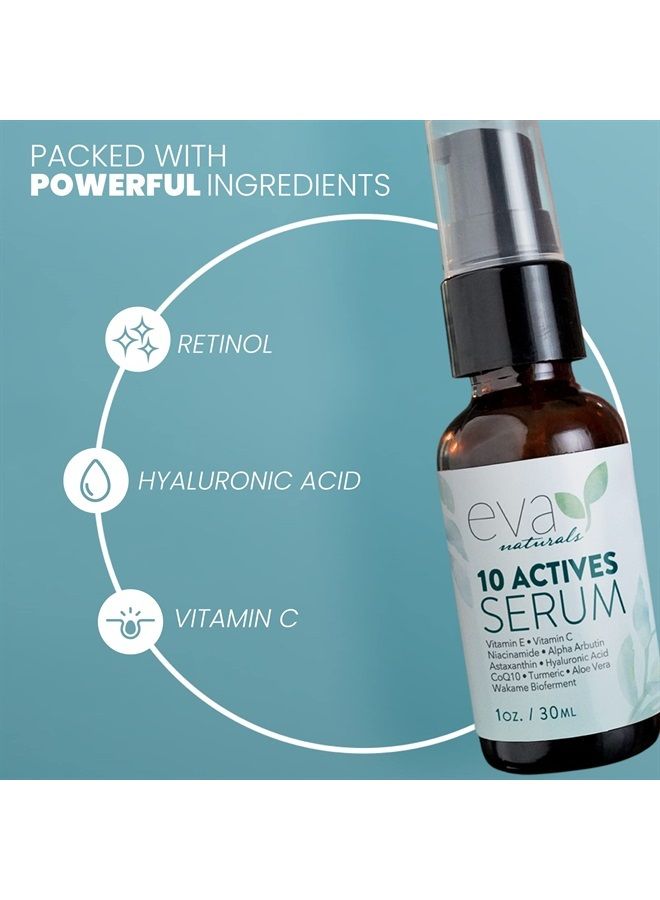 Skin Brightening Serum for Women - Facial Serums for Glowing Skin with Vitamin C, Hyaluronic Acid, Niacinamide, and Vitamin E - Dark Spots Remover for Face - Sun Spot Remover for Face Serum Corrector