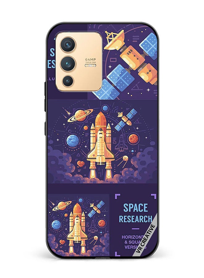 VR CREATIVE Protective Case Cover For Vivo V23 5G Space Research Design Multicolour - Image 1