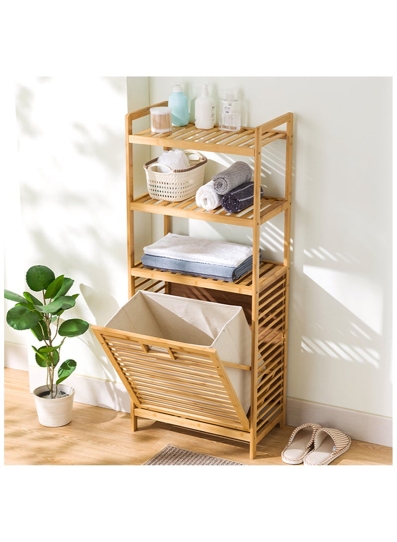 هيكسدريم سلة غسيل، سلة غسيل مع رف تخزين مكون من 4 طبقات لغرفة الغسيل والحمام وغرفة النوم - Image 5