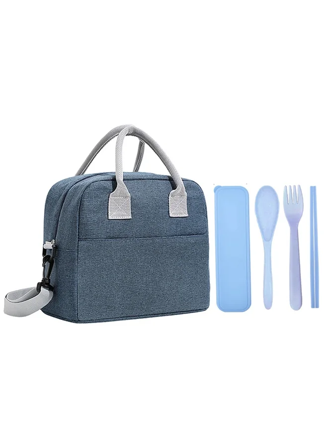 ستار بيبيز Star Babies - Insulated Mini Lunch Bag With Foldable Cutlery Set - Green - 5 Pcs