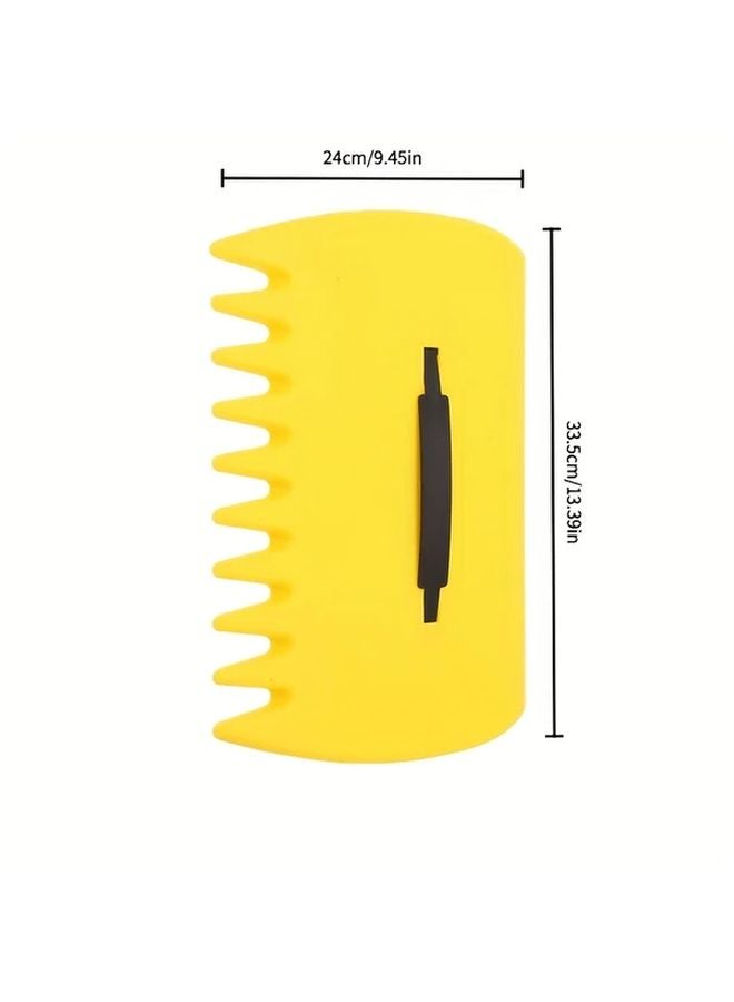 Yellow Garden Hand Tool Set Rake Shovel for Leaves Grass Debris Durable Plastic Grabber - Image 3