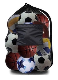 KASTWAVE Mesh Ball Bags, Heavy Duty Sports Ball Bag with Adjustable Strap, Drawstring Extra Large Soccer Ball Bag Work for Coach, Basketball,Football, Volleyball,BaseBall and Swimming Gears  - Image 1