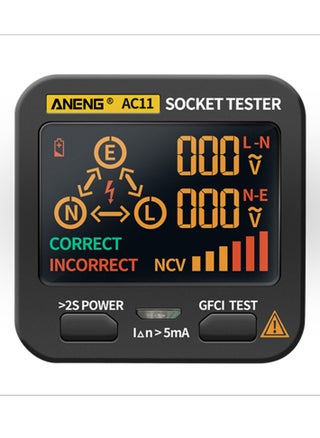 AC11 Socket Tester Electric Leakage Detector LCD Display Ground Wire Zero Line Live Wire Phase Multifunctional Electrical Electroscope RCD NCV Electric Tester Circuit Polarity Detector UK Plug - pzsku/Z92BF441A63C0B5793EB8Z/45/_/1703669961/763a4238-0aaa-4fab-816c-e850ad777c08