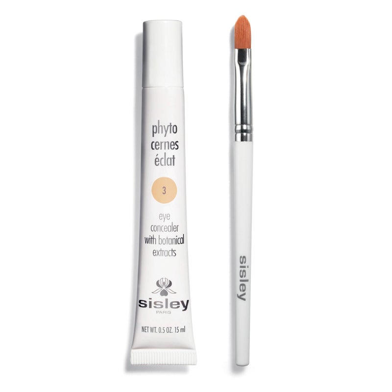 Sisley Paris Phyto-Cernes Eclat, No. 3 - 15 mL - Eye Concealer - Tinted Anti-Dark Circles Product - Instantly Masks Dark Circles & Targets Puffiness - Natural, Long-Wear Finish - Includes Brush - Image 1