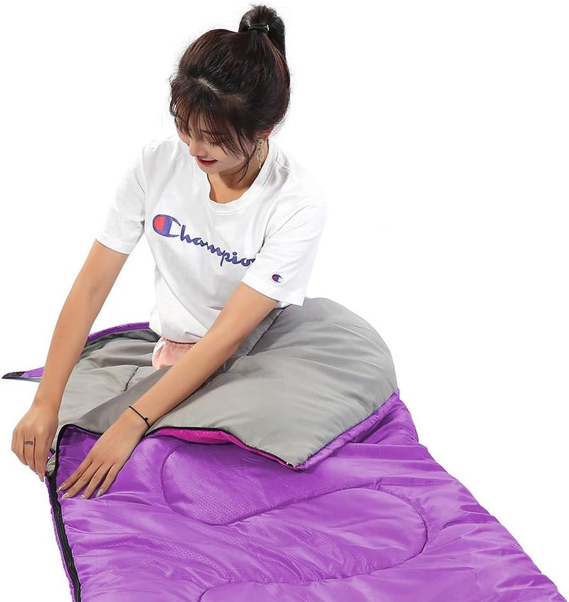 SWTMERRY Sleeping Bag 3 Seasons (Summer, Spring, Fall) Warm & Cool Weather - Lightweight,Waterproof Indoor & Outdoor Use for Kids, Teens & Adults for Hiking and Camping - Image 5