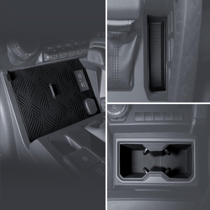 bgucar Interior Silicone Liner Insert Custom Fit for Tacoma 2024-2026, Silicone Organizer Tray for Tacoma Gen 4th Double Cab only - Fully Covered - for Tacoma Accessories - Image 3
