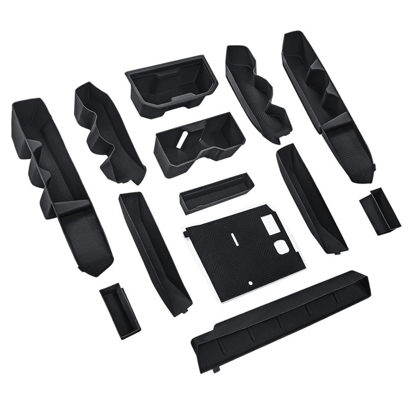 bgucar Interior Silicone Liner Insert Custom Fit for Tacoma 2024-2026, Silicone Organizer Tray for Tacoma Gen 4th Double Cab only - Fully Covered - for Tacoma Accessories - Image 1