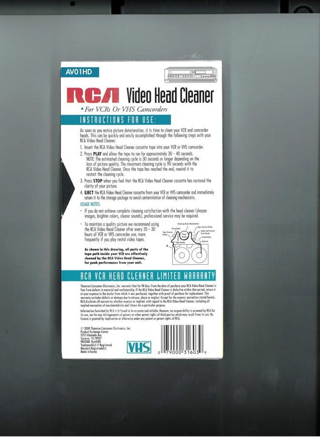 rca AV01HD Video Head Cleaner - Image 2