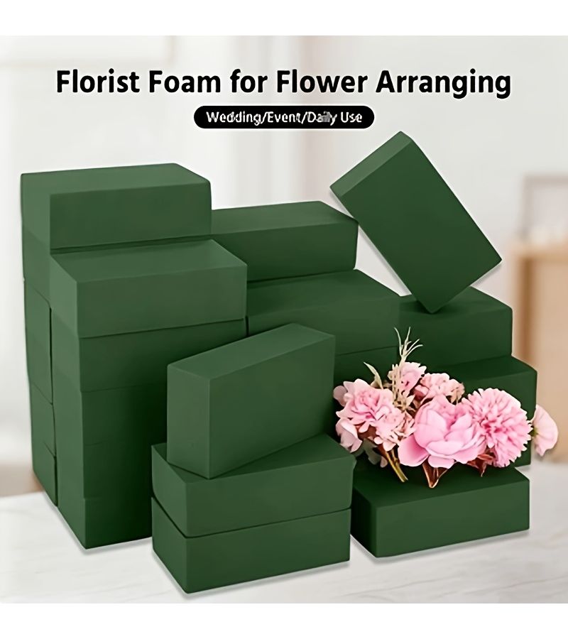 6 Piece Set Floral Foam High Density Insertable Sponge for Bouquet - Image 1