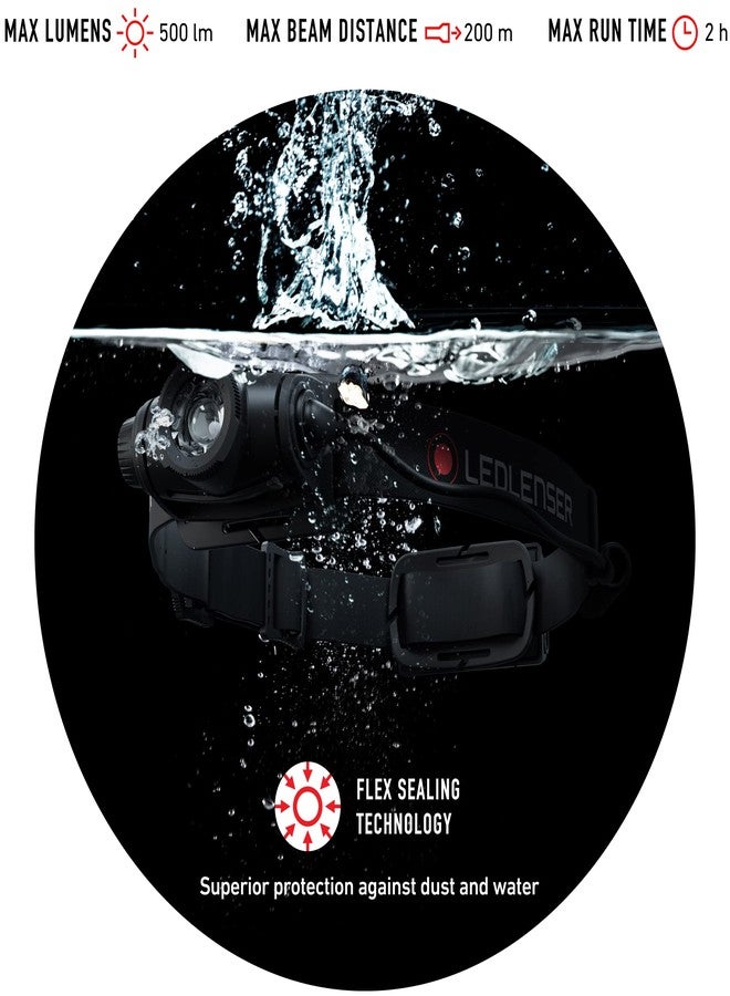 Ledlenser, H5R Core Rechargeable Headlamp, 500 lumens, Advanced Focus System, Constant Light Output, Dimmable, Magnetic Charge System, Dustproof, Waterproof, Connecting System - Image 5