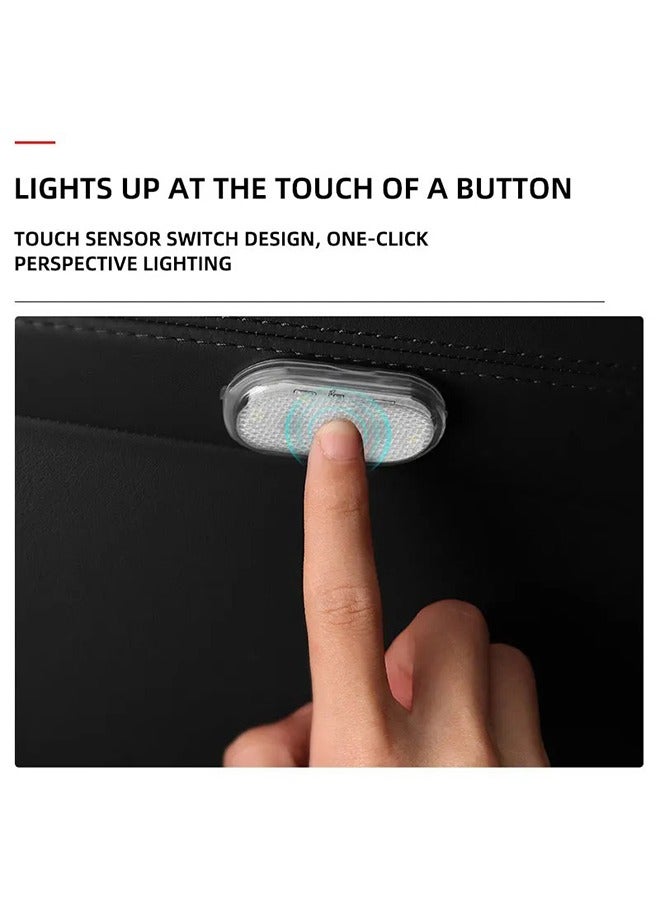 Generic Wireless LED Car Interior Lights, USB Chargeable Ceiling Magnetic Touch Lamp, Hand Reading Light & Door Light For Night Time Illumination (White)  - Image 3