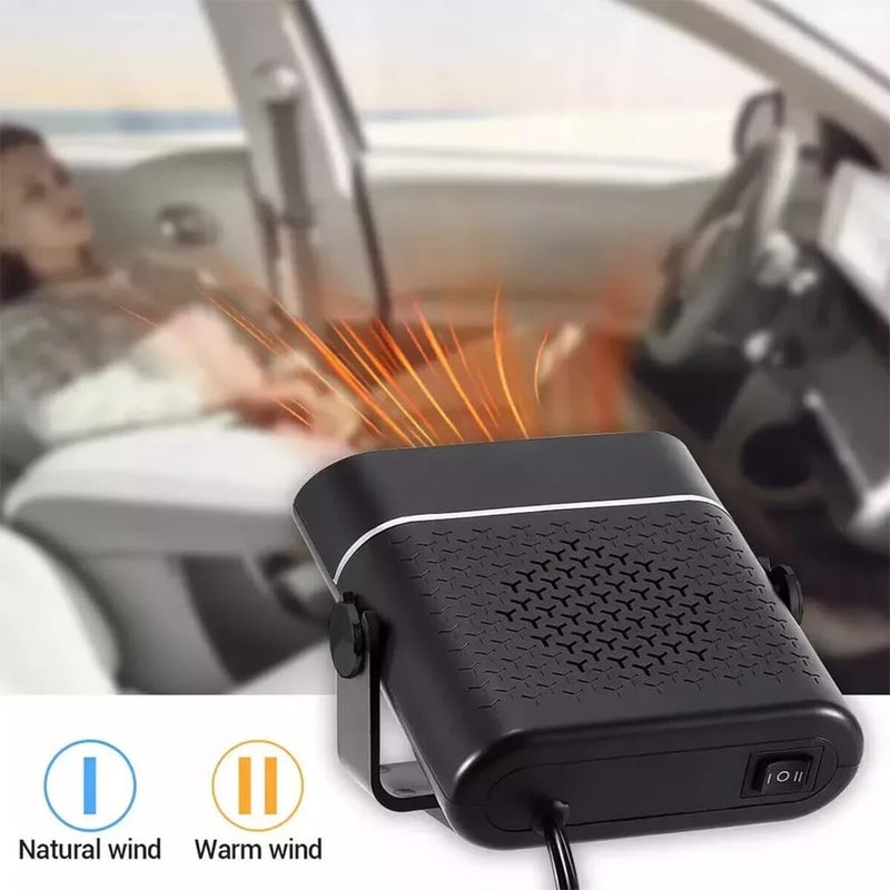 ZOTIMO 2 in 1 Car Heater 150W 12V DC Portable Heater That Plugs into Cigarette Lighter with 360 Free Rotary Adjstment Quick Heating Defrost and Defogger Fan for Efficient Car Use - Image 3