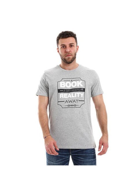 A Book A Day Keeps Reality Away Printed Short Sleeves T