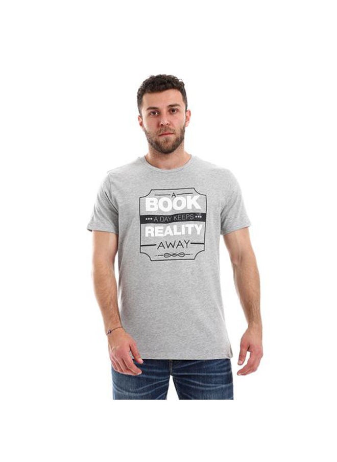 A Book A Day Keeps Reality Away Printed Short Sleeves T