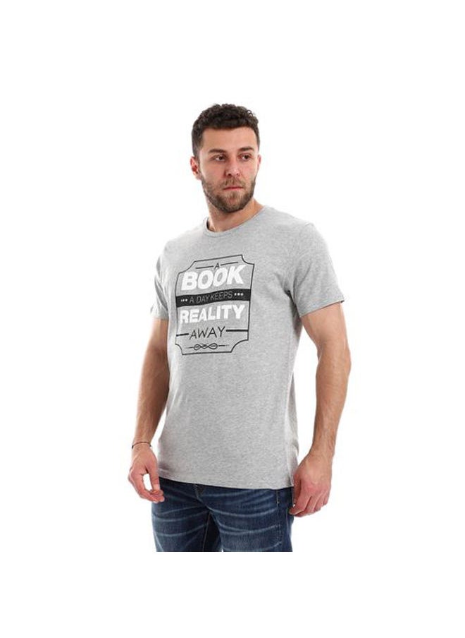 A Book A Day Keeps Reality Away Printed Short Sleeves T