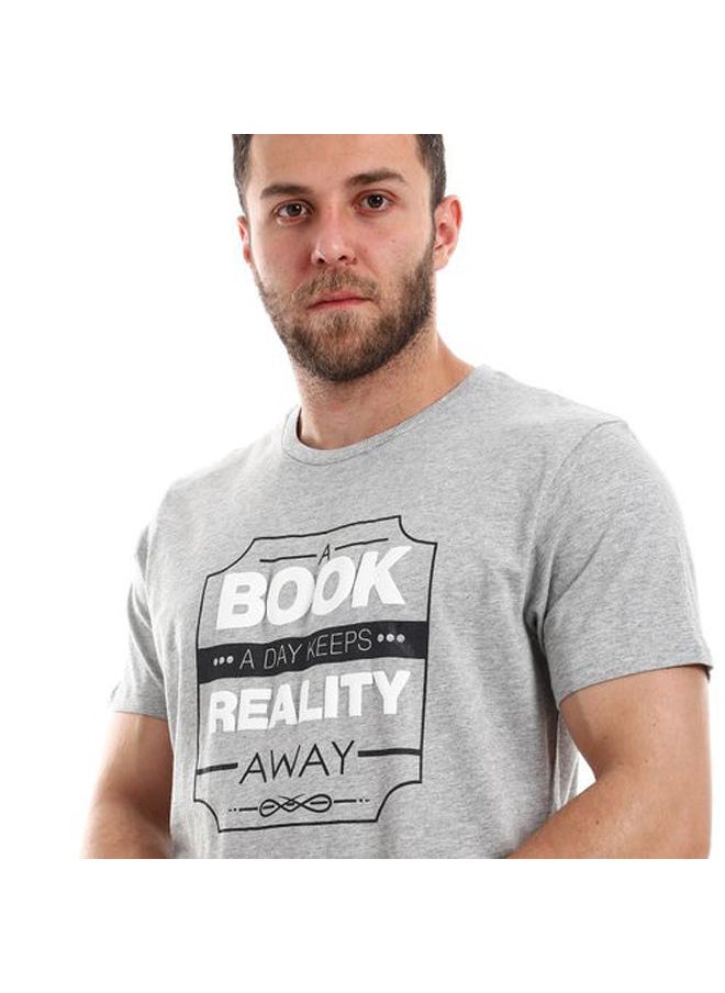 A Book A Day Keeps Reality Away Printed Short Sleeves T